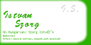 istvan szorg business card